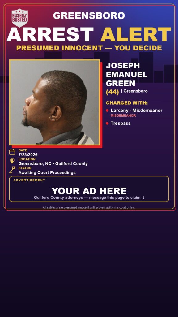 Booking photo of JOSEPH EMANUEL GREEN