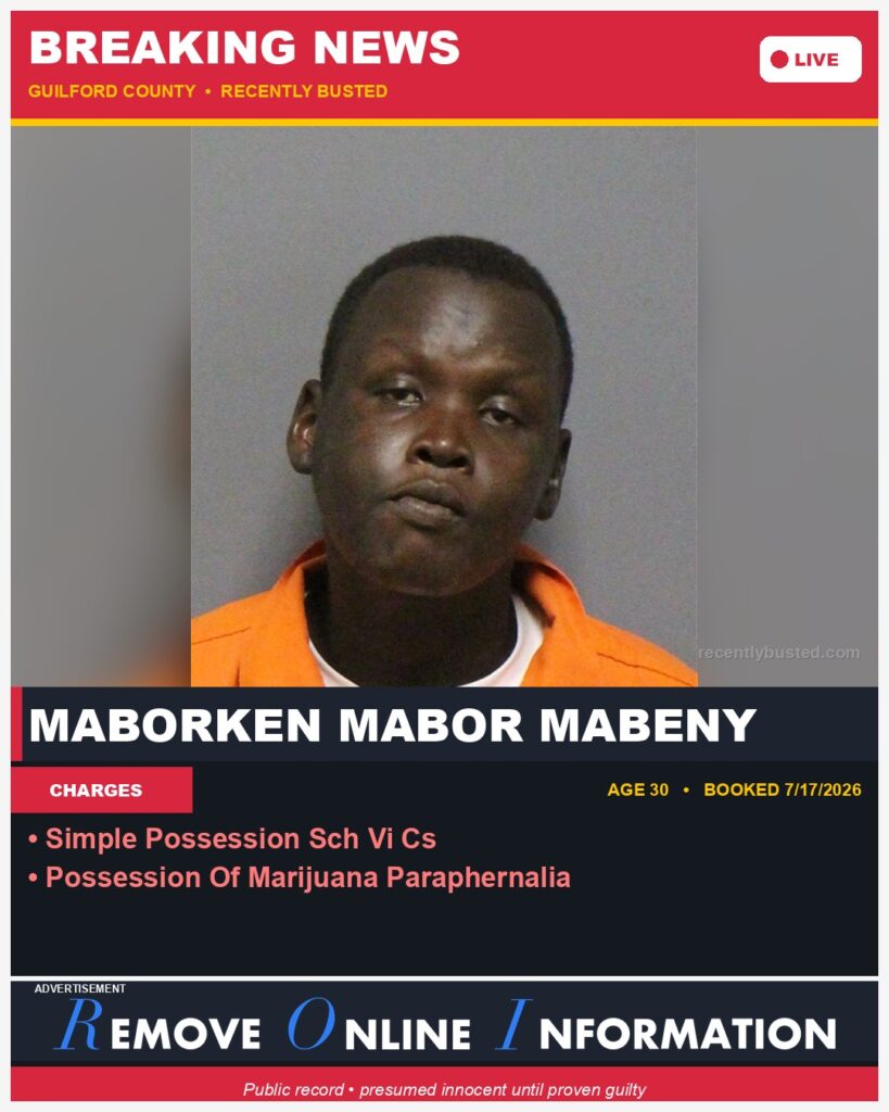 Booking photo of MABORKEN MABOR MABENY