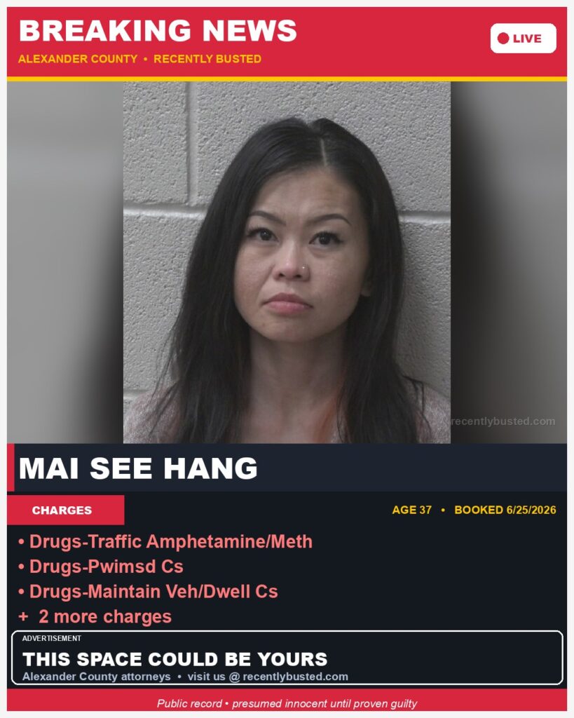 Booking photo of MAI SEE HANG