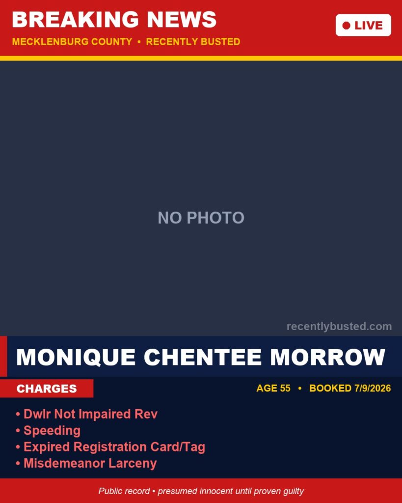 Booking photo of MONIQUE CHENTEE MORROW