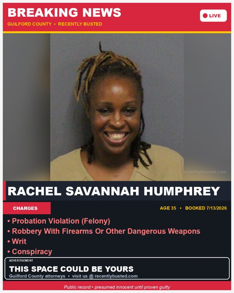 Booking photo of RACHEL SAVANNAH HUMPHREY