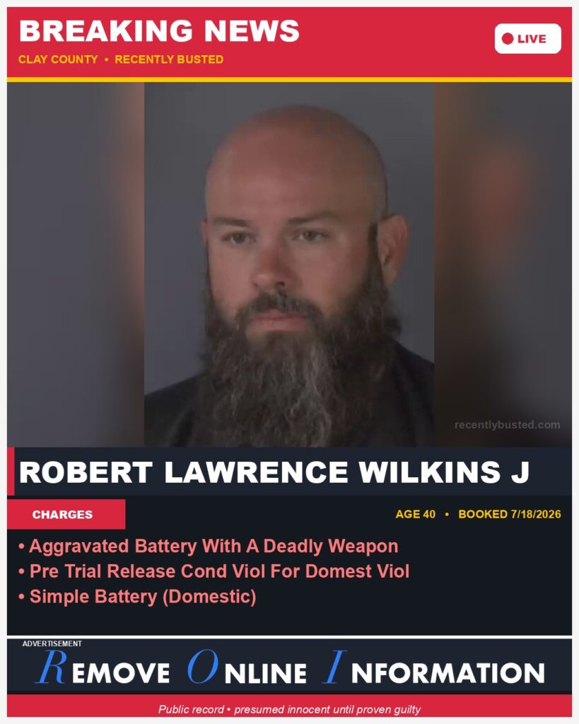 Booking photo of ROBERT LAWRENCE WILKINS J