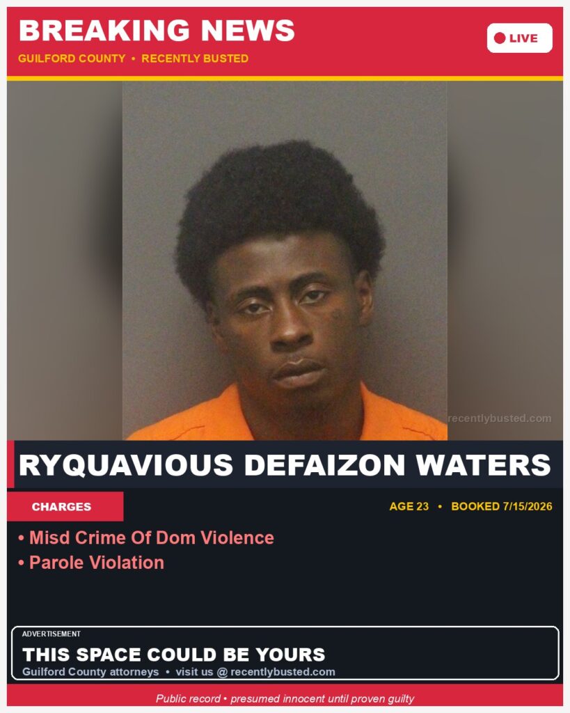 Booking photo of RYQUAVIOUS DEFAIZON WATERS