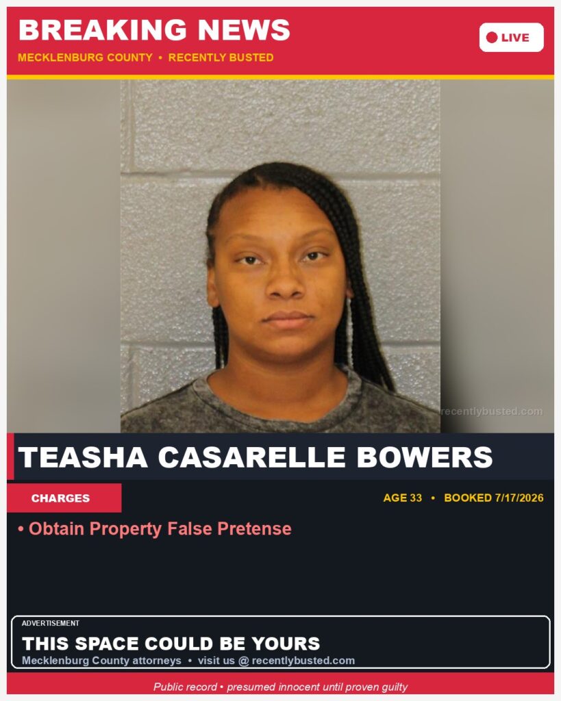 Booking photo of TEASHA CASARELLE BOWERS