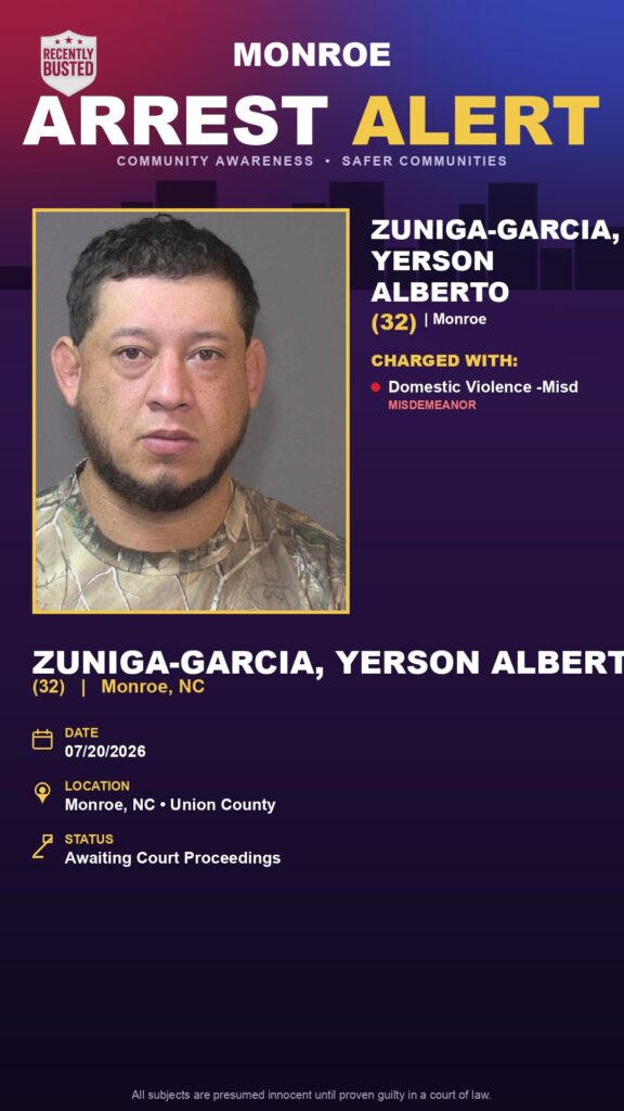 Booking photo of ZUNIGA-GARCIA, YERSON ALBERTO