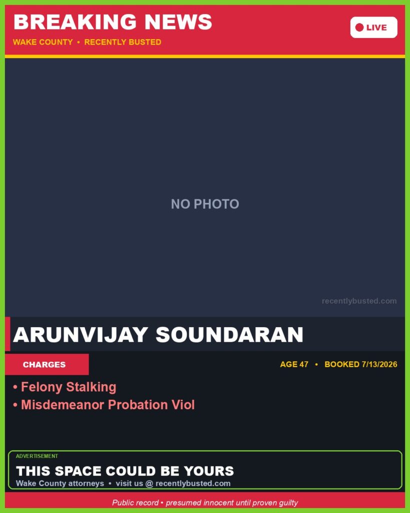 Booking photo of ARUNVIJAY SOUNDARAN