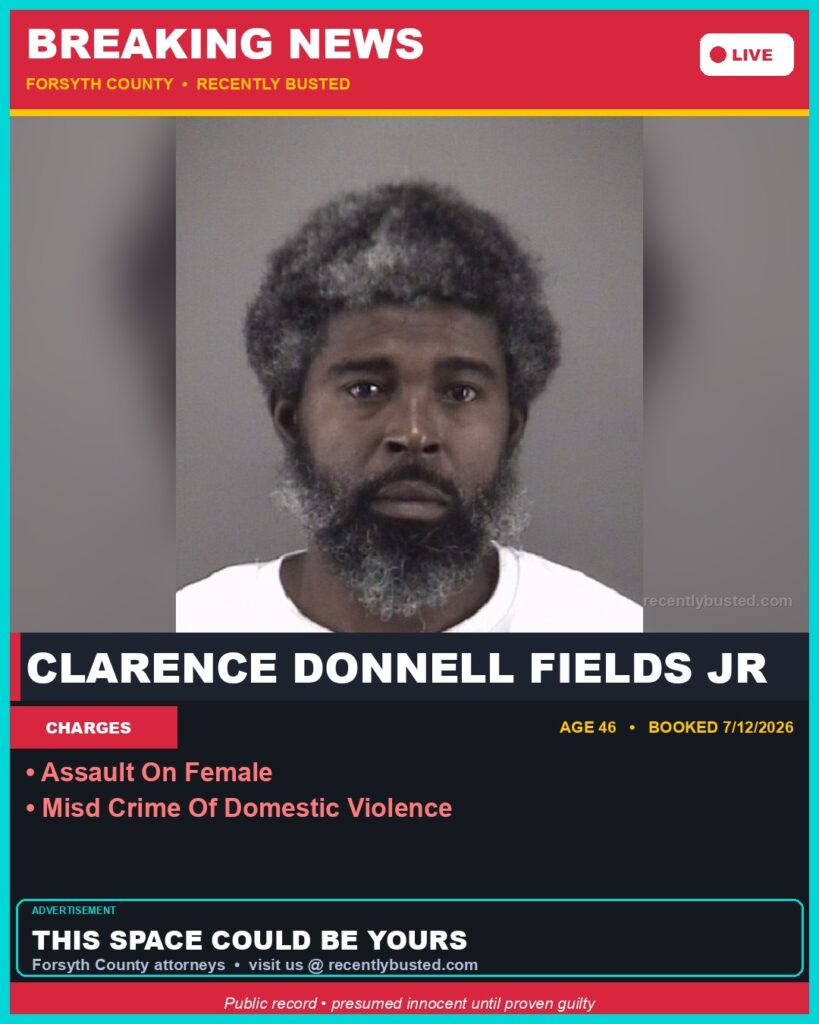 Booking photo of CLARENCE DONNELL FIELDS JR