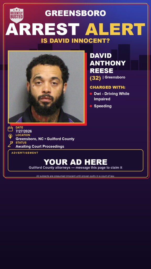 Booking photo of DAVID ANTHONY REESE