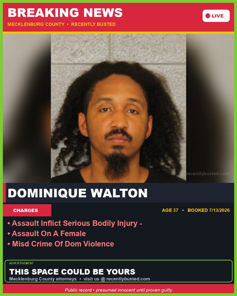 Booking photo of DOMINIQUE WALTON