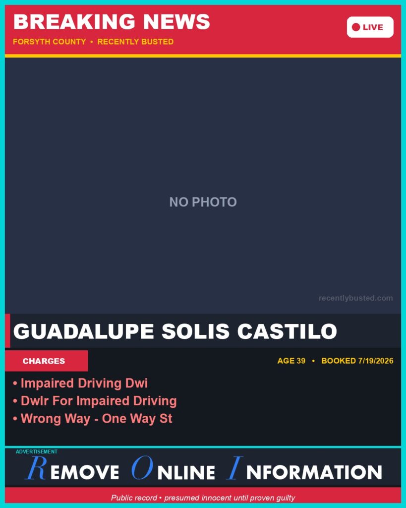 Booking photo of GUADALUPE SOLIS CASTILO