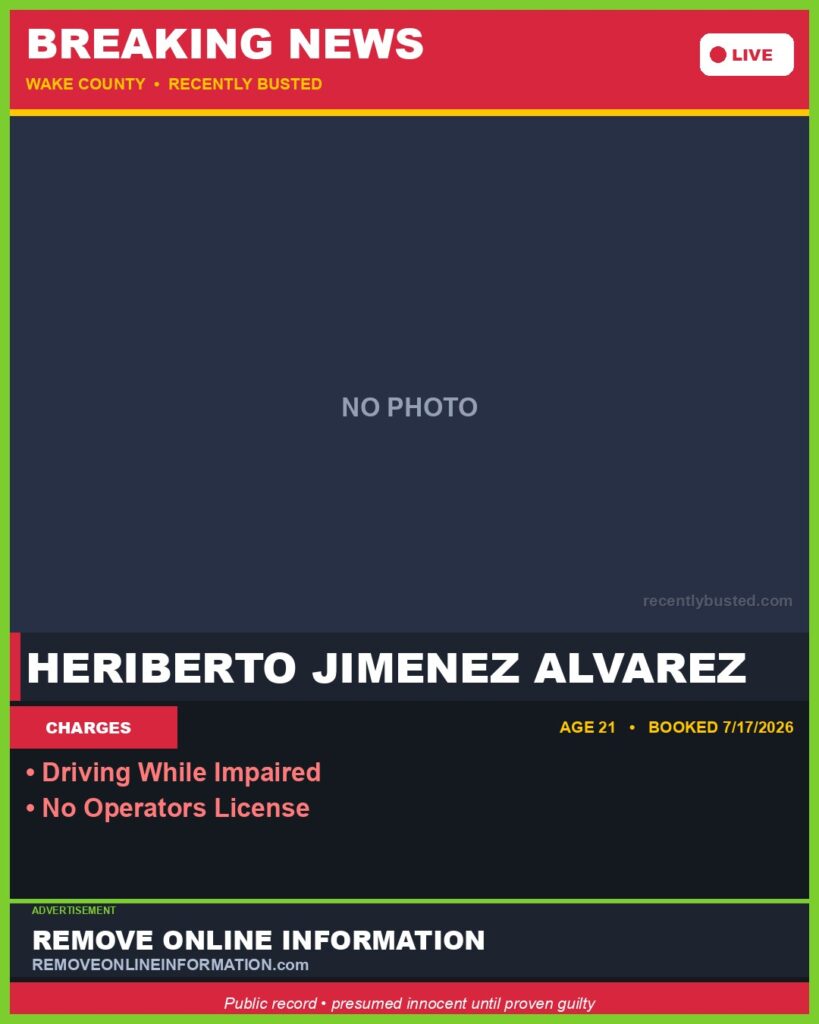 Booking photo of HERIBERTO JIMENEZ ALVAREZ