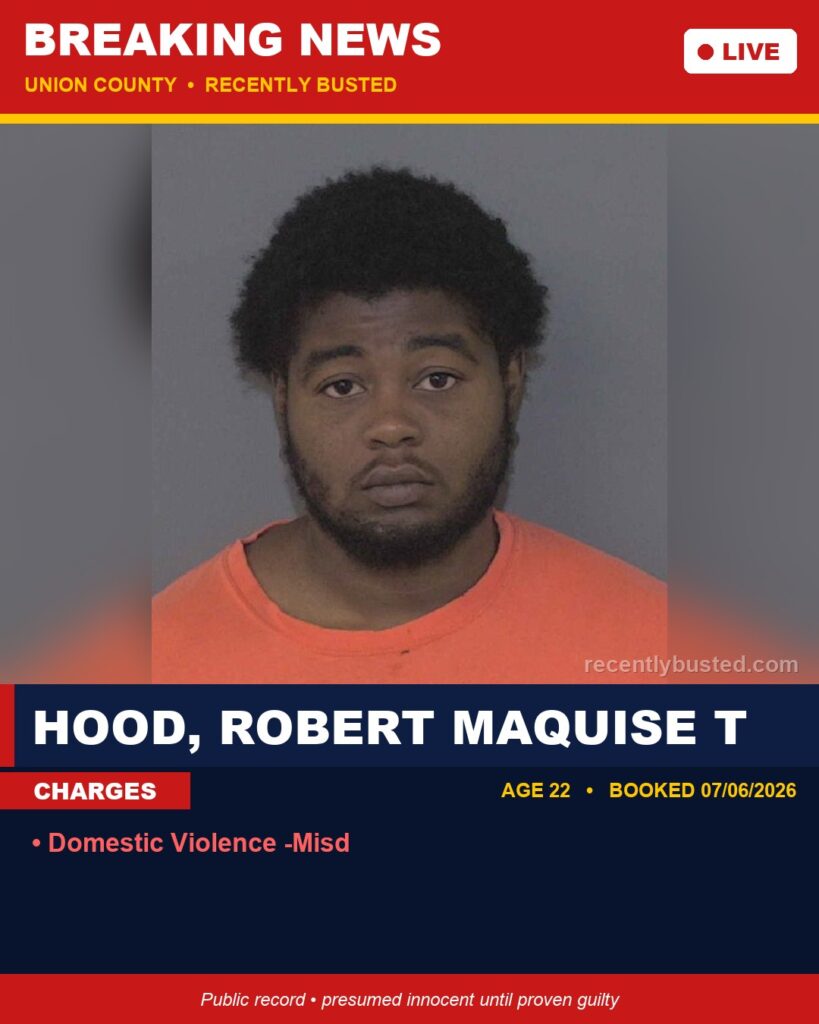 Booking photo of HOOD, ROBERT MAQUISE T