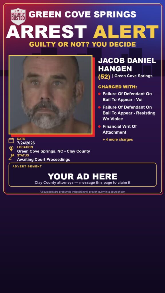 Booking photo of JACOB DANIEL HANGEN