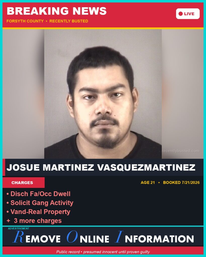 Booking photo of JOSUE MARTINEZ VASQUEZMARTINEZ