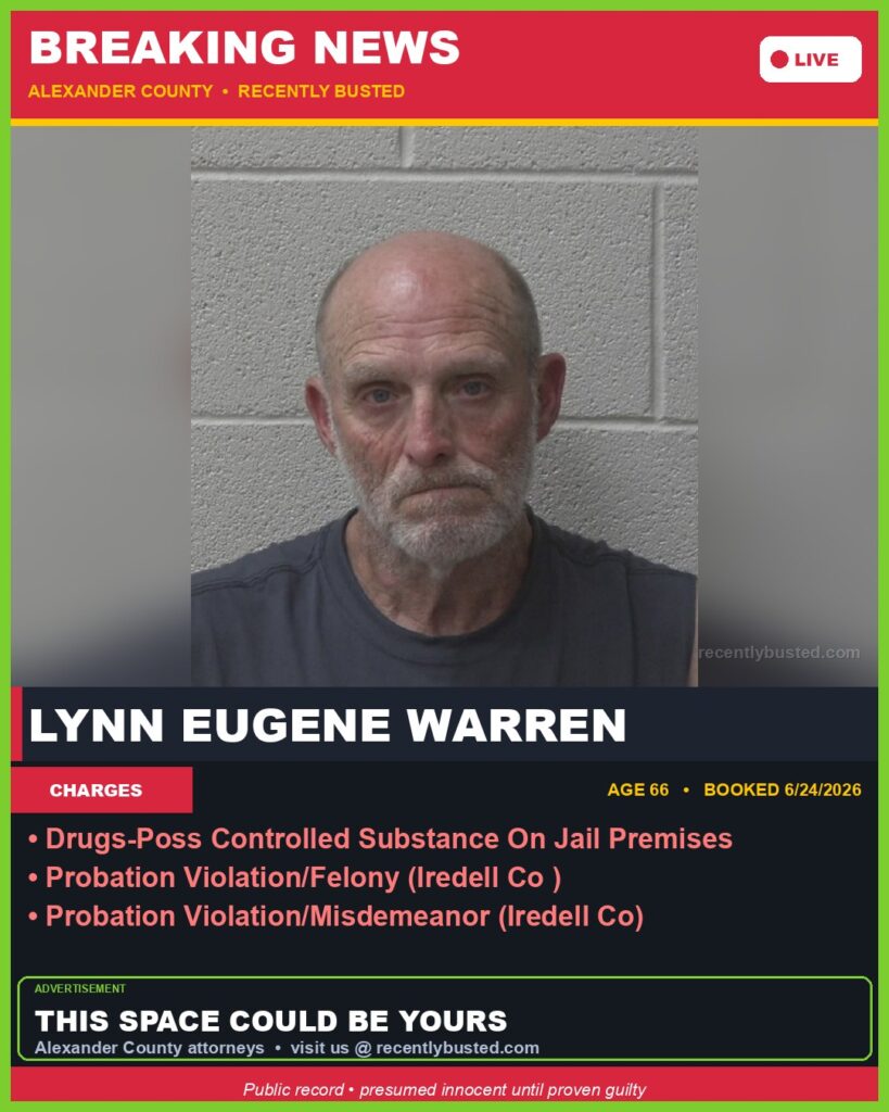 Booking photo of LYNN EUGENE WARREN