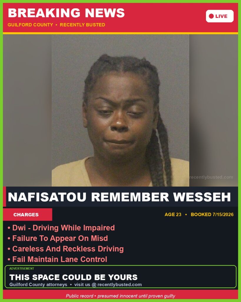 Booking photo of NAFISATOU REMEMBER WESSEH