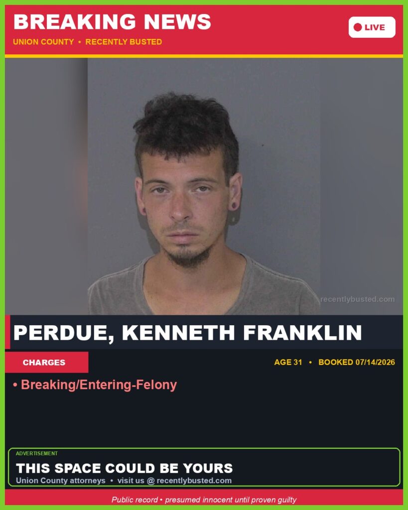 Booking photo of PERDUE, KENNETH FRANKLIN