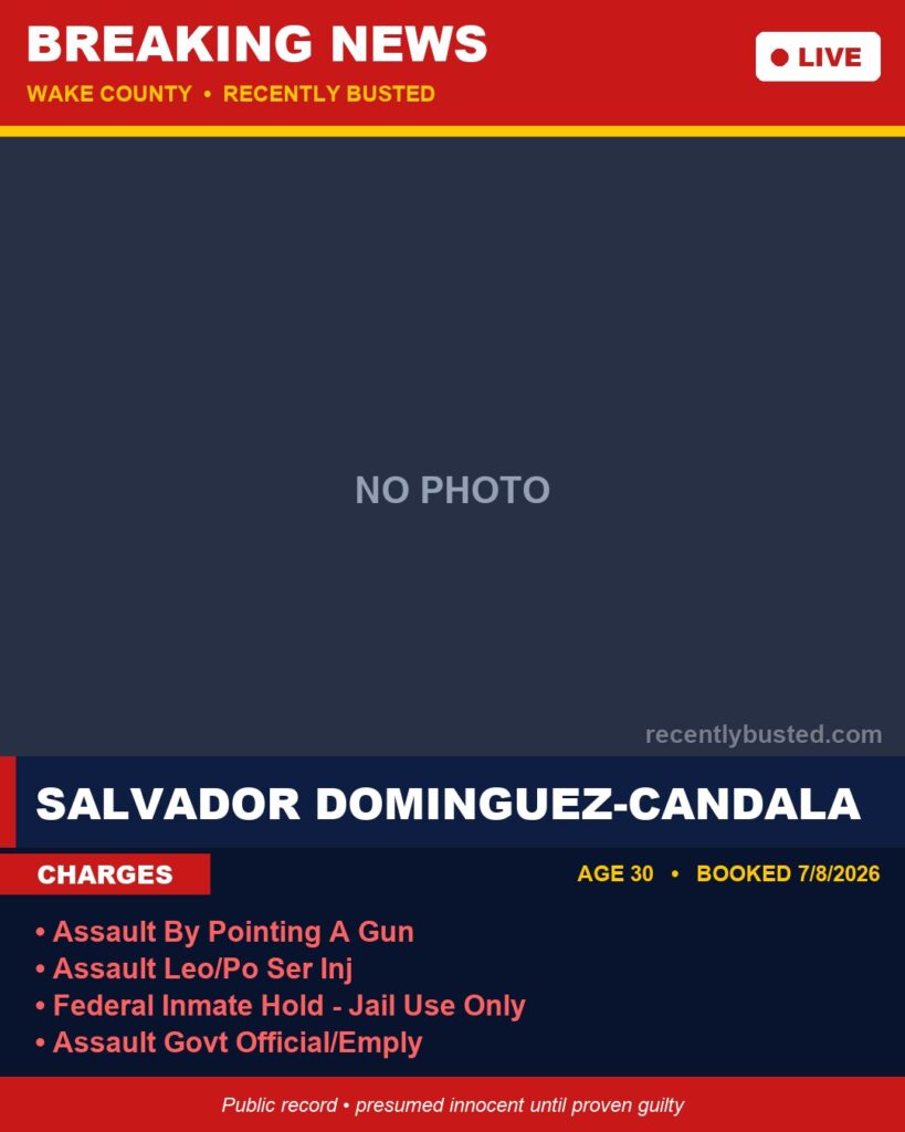 Booking photo of SALVADOR DOMINGUEZ-CANDALA