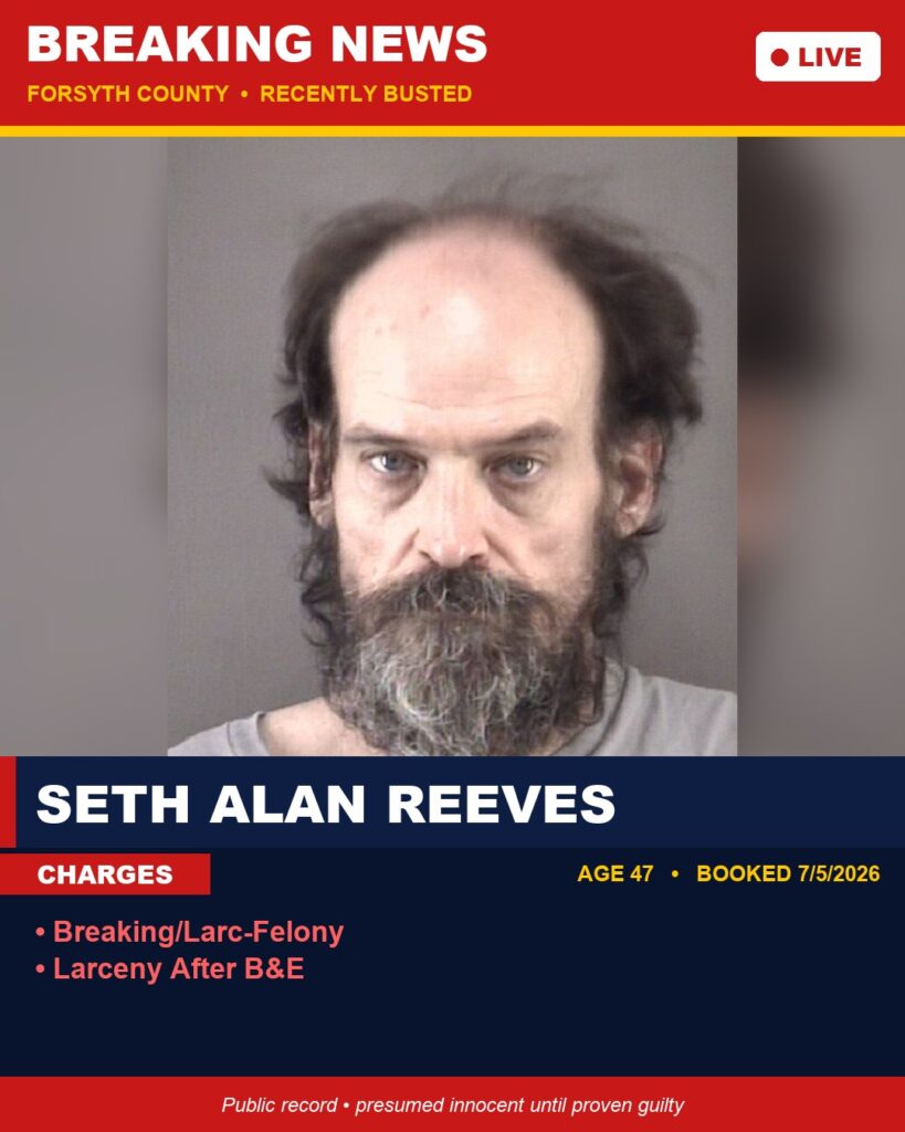 Booking photo of SETH ALAN REEVES