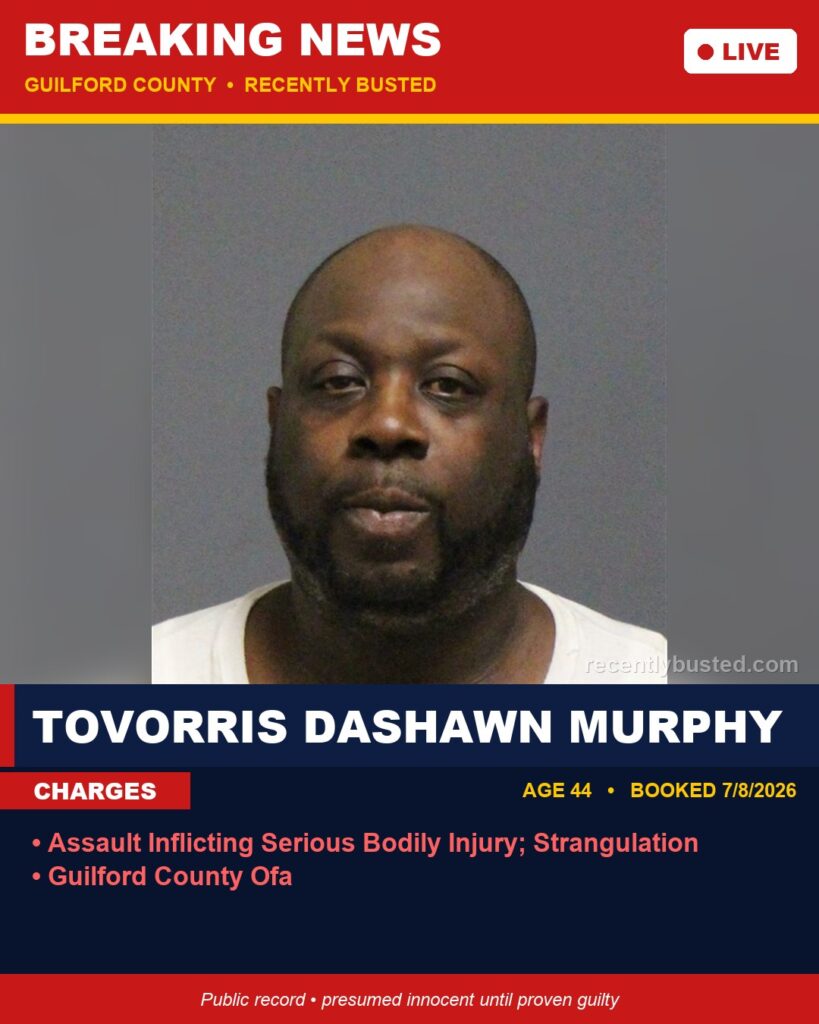 Booking photo of TOVORRIS DASHAWN MURPHY