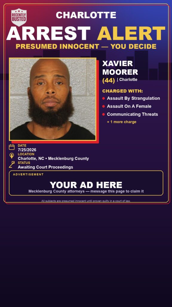 Booking photo of XAVIER MOORER