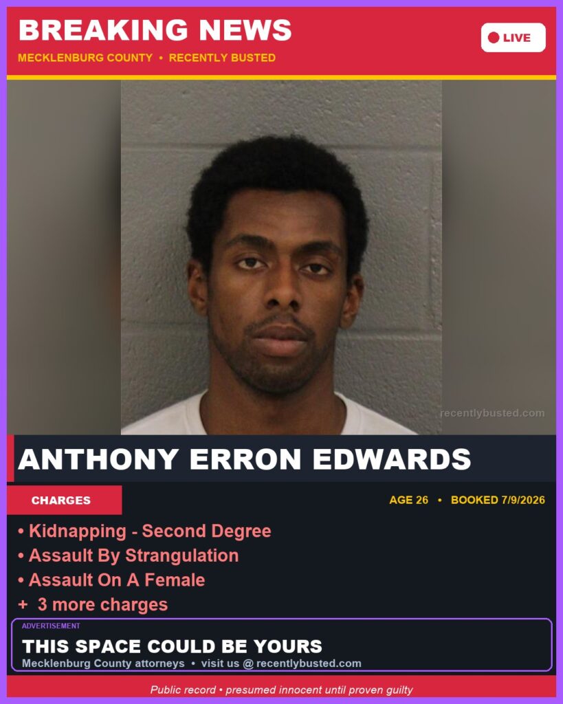 Booking photo of ANTHONY ERRON EDWARDS