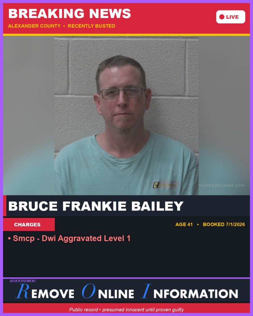 Booking photo of BRUCE FRANKIE BAILEY