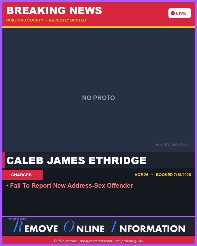 Booking photo of CALEB JAMES ETHRIDGE