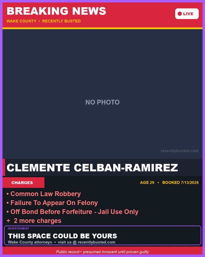 Booking photo of CLEMENTE CELBAN-RAMIREZ