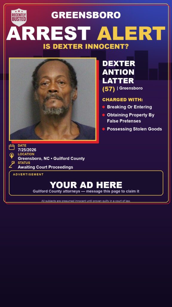 Booking photo of DEXTER ANTION LATTER