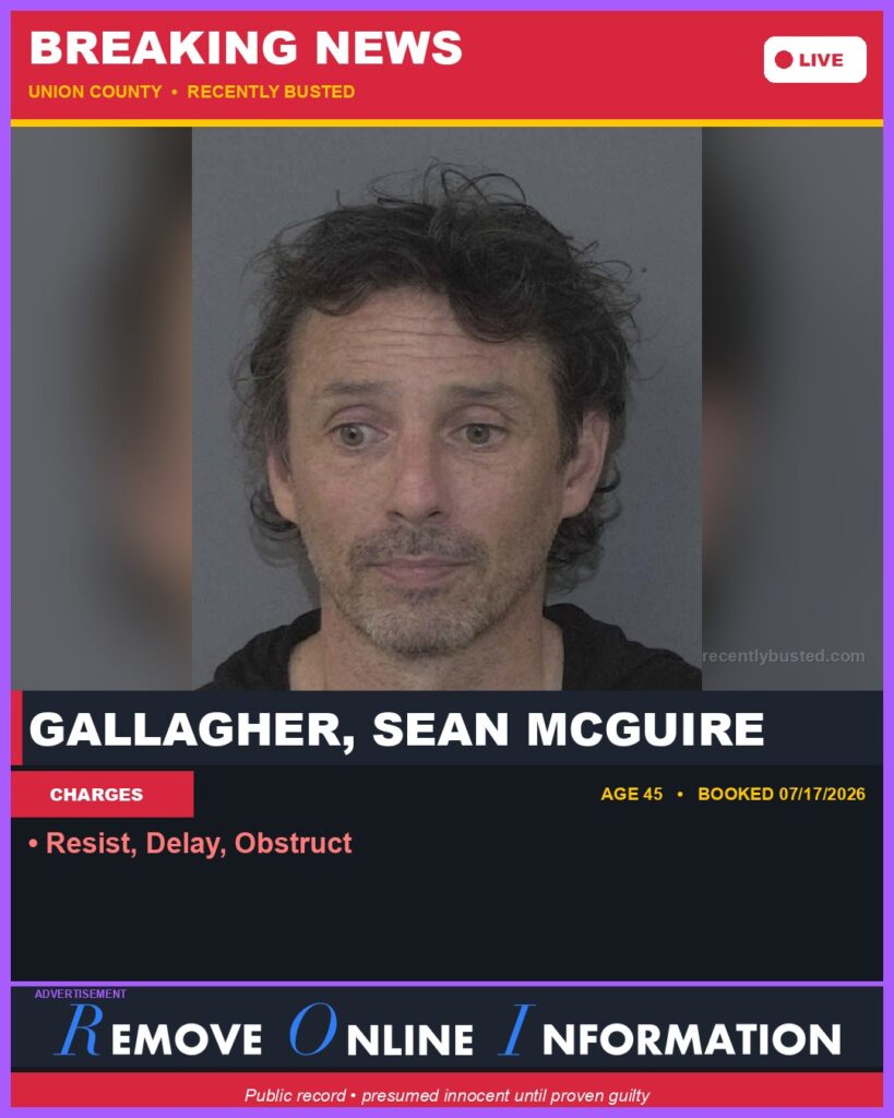 Booking photo of GALLAGHER, SEAN MCGUIRE