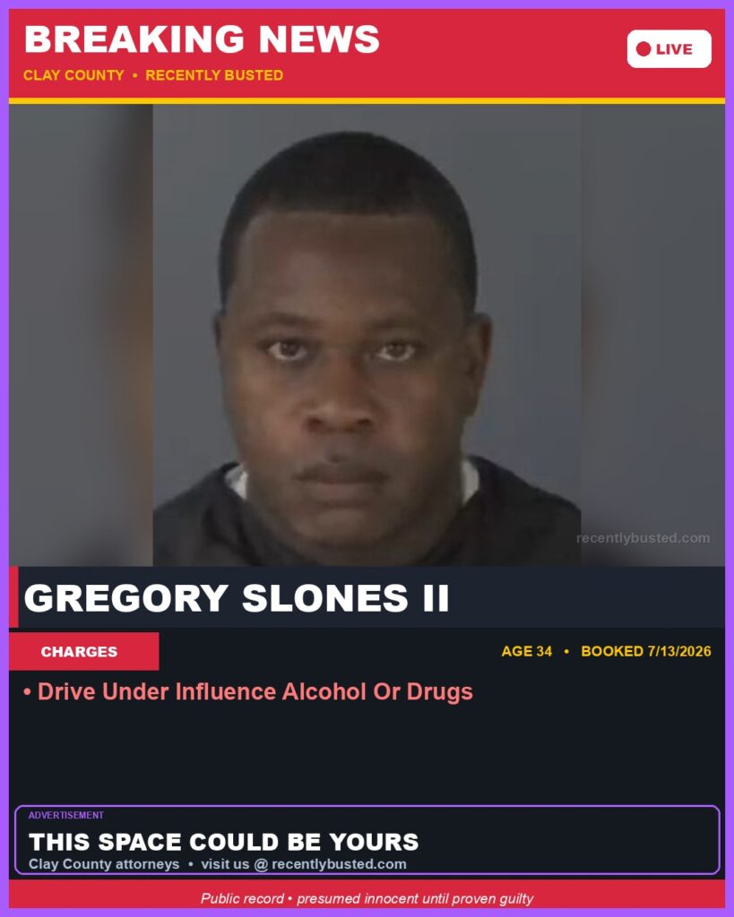 Booking photo of GREGORY SLONES II