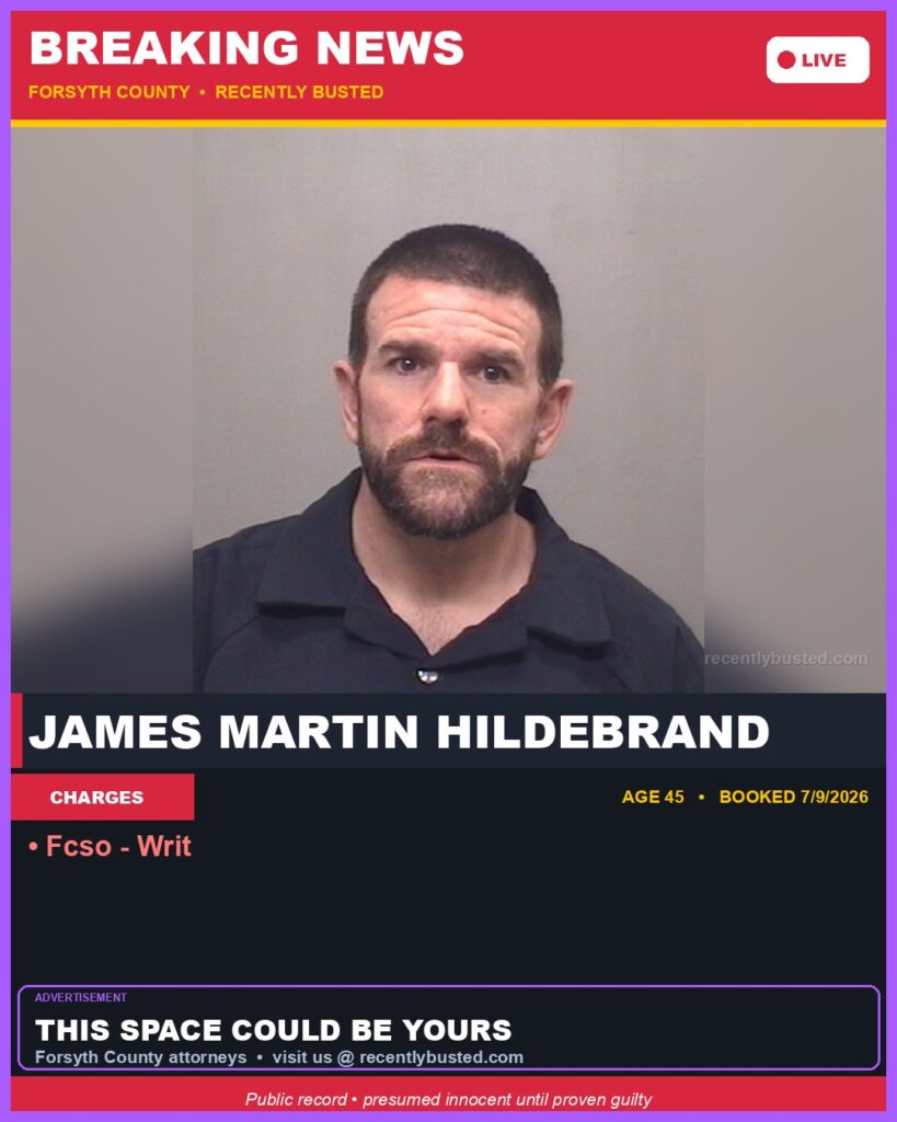 Booking photo of JAMES MARTIN HILDEBRAND