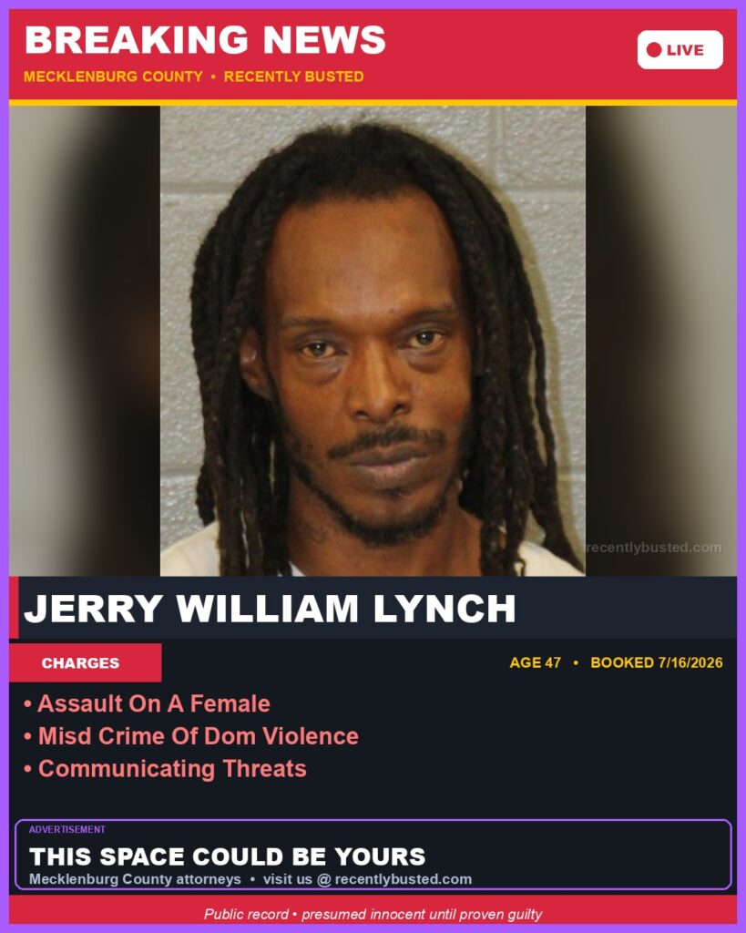 Booking photo of JERRY WILLIAM LYNCH