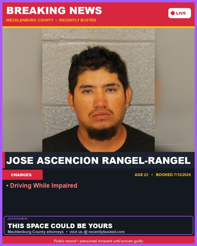 Booking photo of JOSE ASCENCION RANGEL-RANGEL