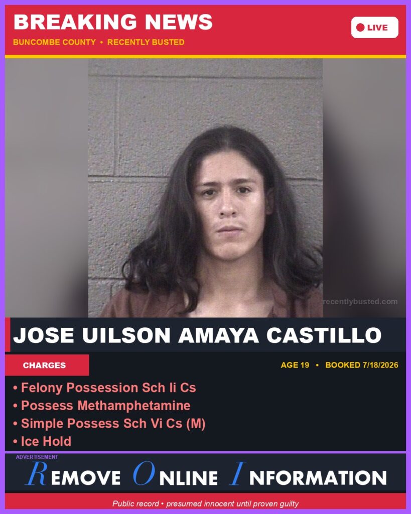 Booking photo of JOSE UILSON AMAYA CASTILLO