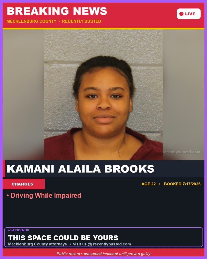 Booking photo of KAMANI ALAILA BROOKS
