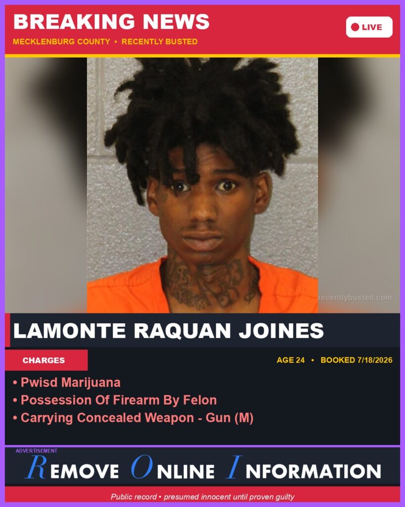 Booking photo of LAMONTE RAQUAN JOINES