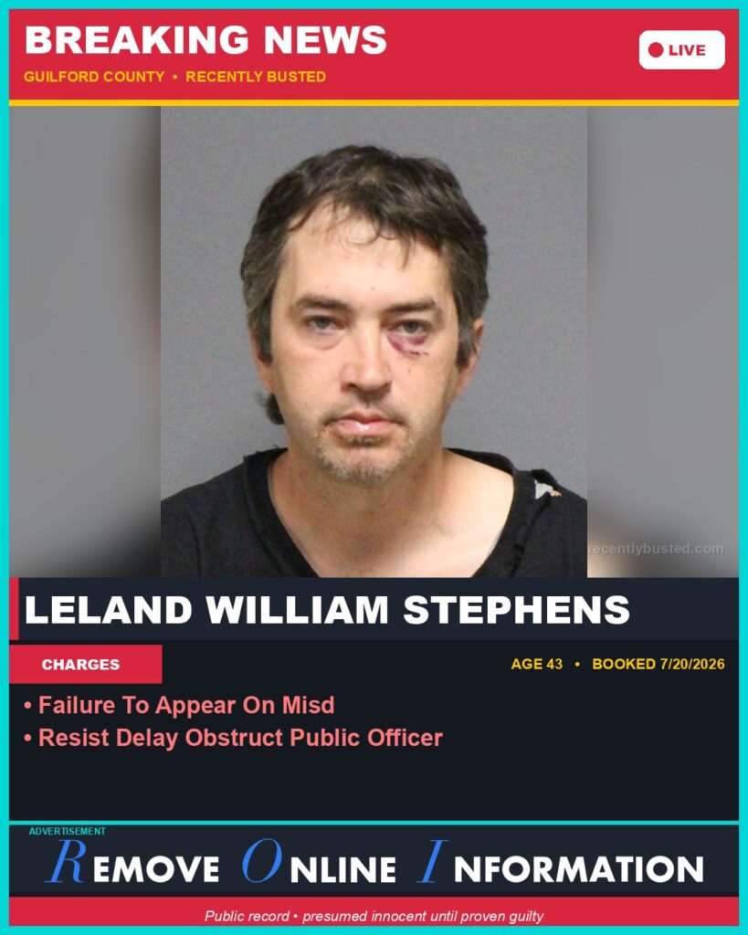 Booking photo of LELAND WILLIAM STEPHENS