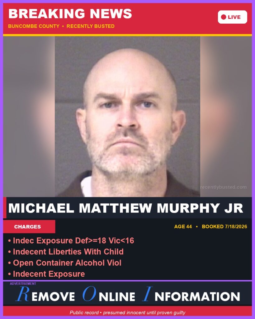 Booking photo of MICHAEL MATTHEW MURPHY JR
