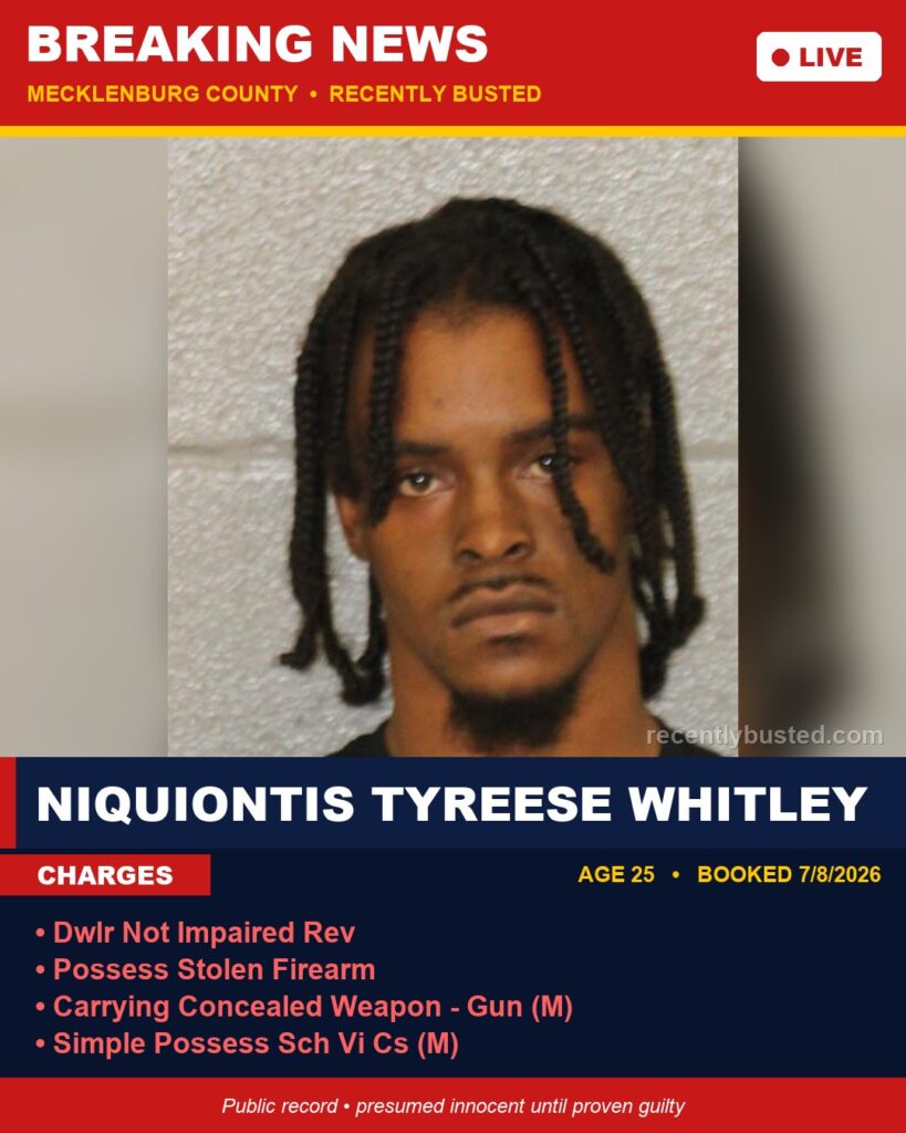 Booking photo of NIQUIONTIS TYREESE WHITLEY
