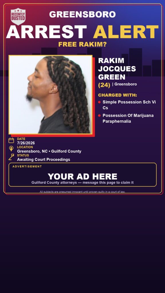 Booking photo of RAKIM JOCQUES GREEN