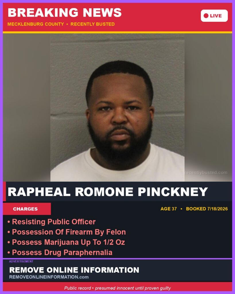 Booking photo of RAPHEAL ROMONE PINCKNEY
