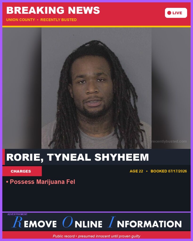 Booking photo of RORIE, TYNEAL SHYHEEM