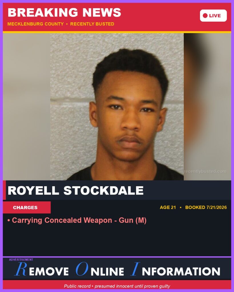 Booking photo of ROYELL STOCKDALE