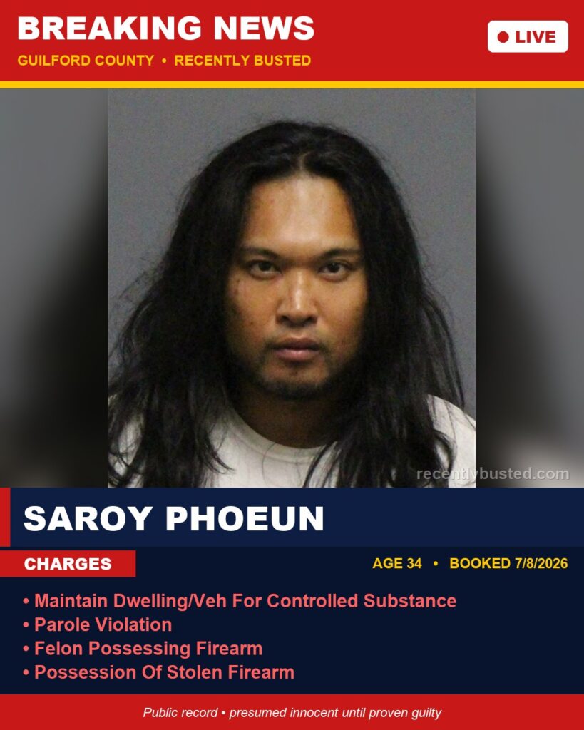 Booking photo of SAROY PHOEUN