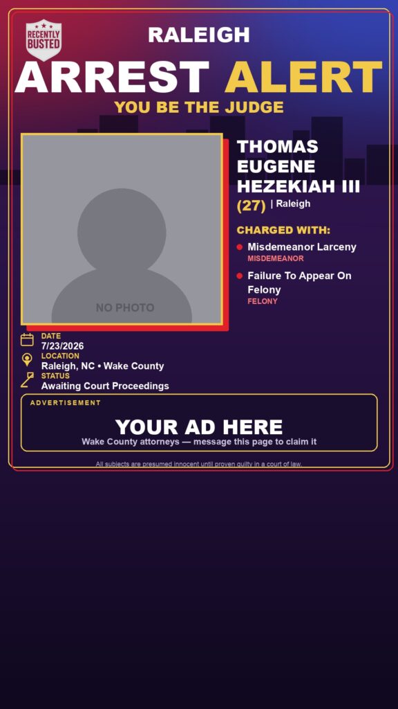 Booking photo of THOMAS EUGENE HEZEKIAH III