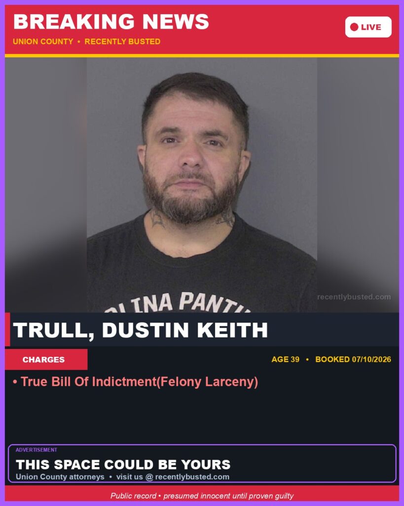 Booking photo of TRULL, DUSTIN KEITH