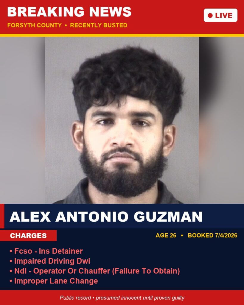 Booking photo of ALEX ANTONIO GUZMAN