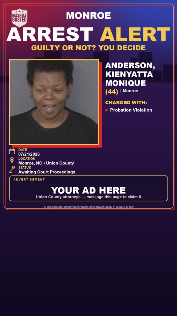 Booking photo of ANDERSON, KIENYATTA MONIQUE